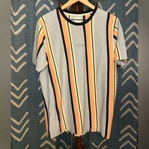 ❌Denim & Flower T-Shirt with 'No Hard Feelings' Text